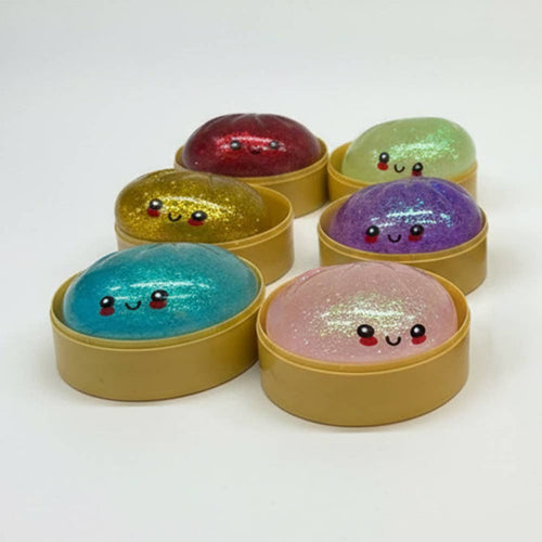 12PCS - Mystery Squishy Glitter Dumpling Stress Relief Toy