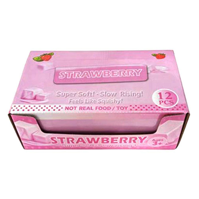 12PCS - Stretchy Strawberry Bar Stress Relief Toy