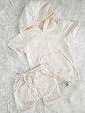 2 PC Set - Spring Summer Short Set - Cream/Butter
