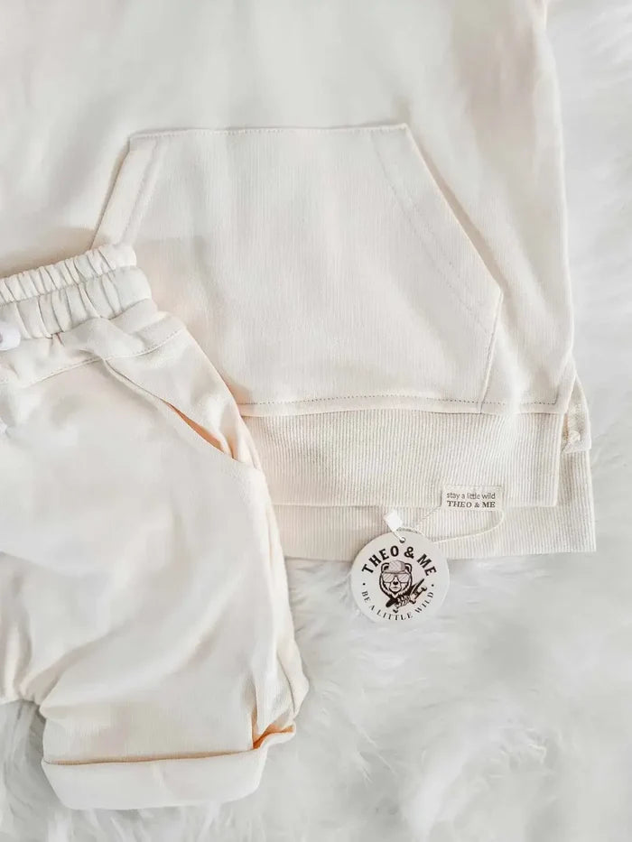 2 PC Set - Spring Summer Short Set - Cream/Butter