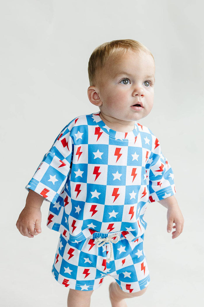 4th of July Kids' Shorts Set | Checks & Stars