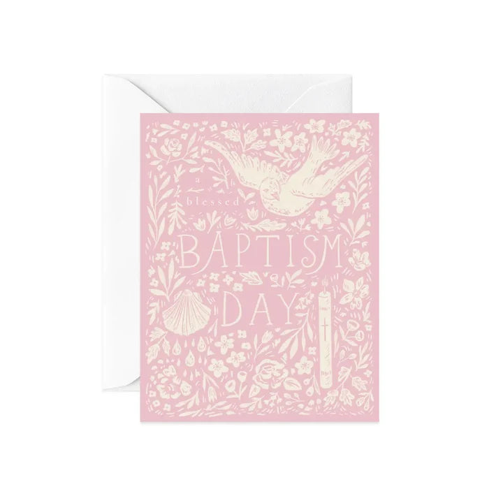 A Blessed Baptism Day Card (Pink)