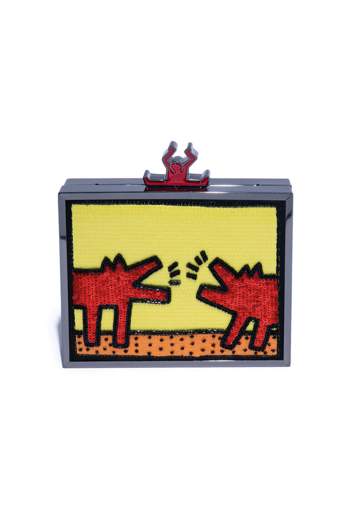 ABBEY EMBELLISHED CLUTCH - BARKING DOG