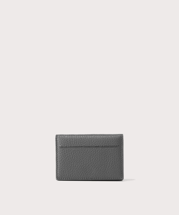 Dagne Dover Accordion Card Case in grey revealing the external card slot.