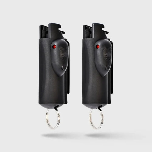 Pepper Spray Accufire with laser sight | Keychain and Belt Clip 2 Pack