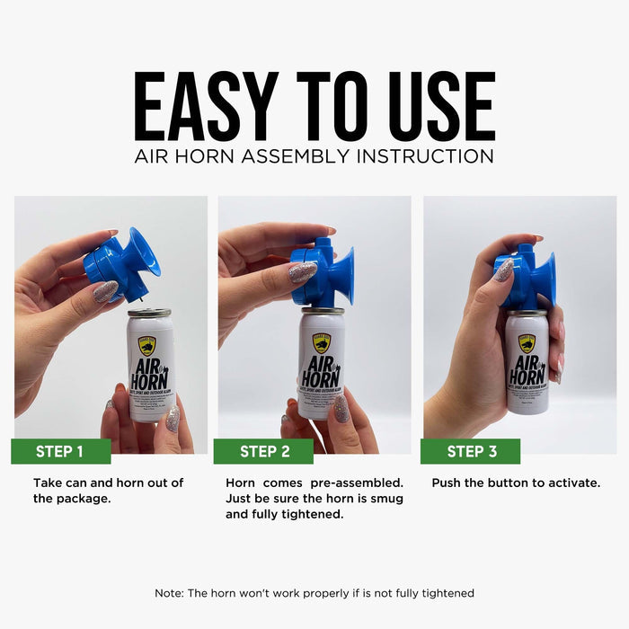 Air Horn 1.4 oz | 1-mile away safety and Outdoor Alarm 2 Pack