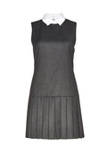 ALICE CLLRD PLTD DRP WST DRS - DARK CHARCOAL