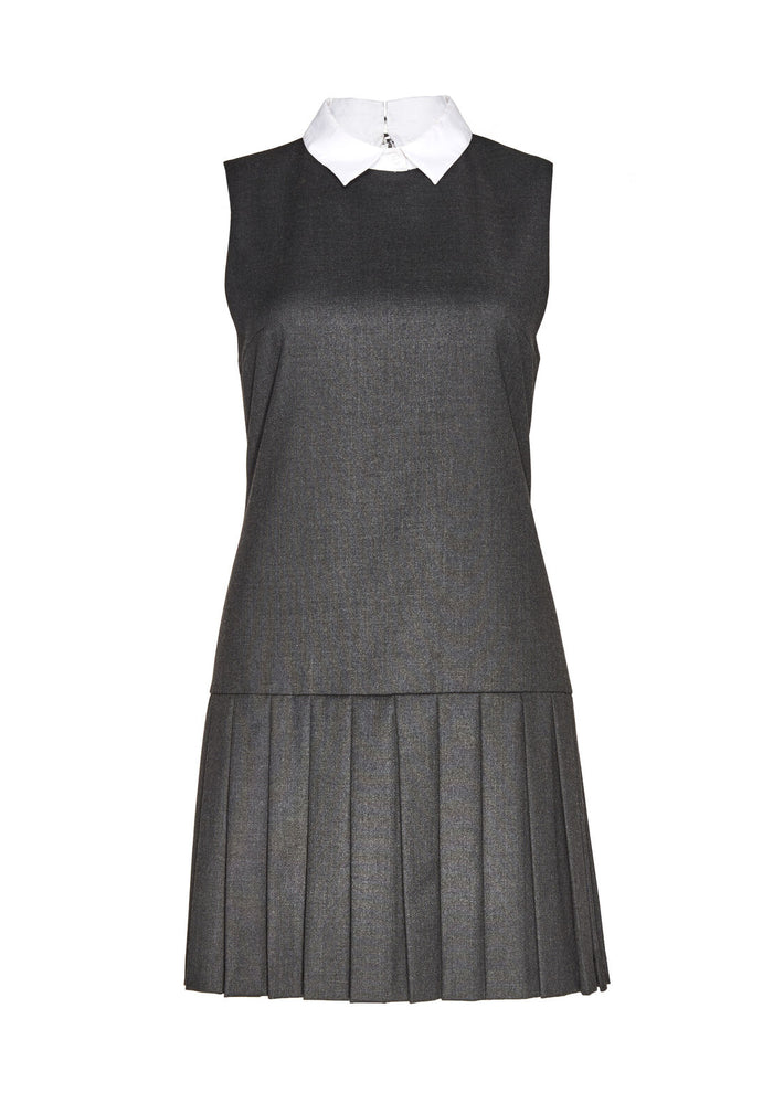 ALICE CLLRD PLTD DRP WST DRS - DARK CHARCOAL