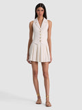 ALICIA MINI DRESS - OFF WHITE/BLACK