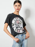 ALVERA EMBELLISHED TEE - BLACK MULTI