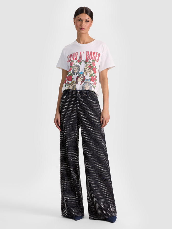 AMAZING EMBELLISHED JEAN - DARK RINSE/HEMATITE