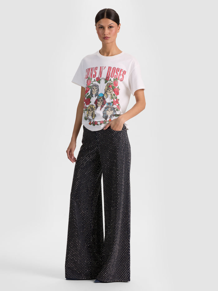 AMAZING EMBELLISHED JEAN - DARK RINSE/HEMATITE