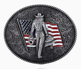 American Cowgirl Up Belt Buckle 1818