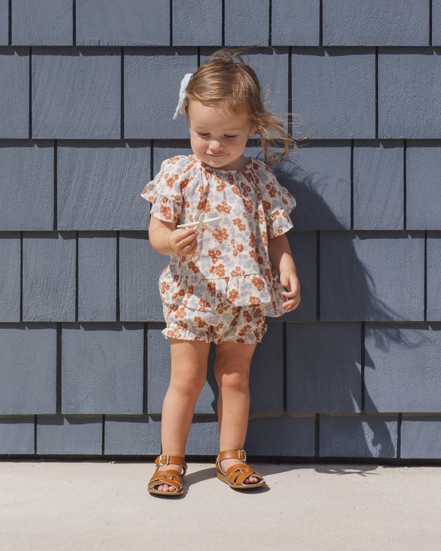 Americana Floral Butterfly Top & Bloomer Set