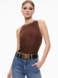 ANGELINA CREWNECK TANK - TOFFEE