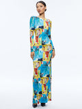 A+O X BASQUIAT DELORA MAXI DRESS - UNTITLED