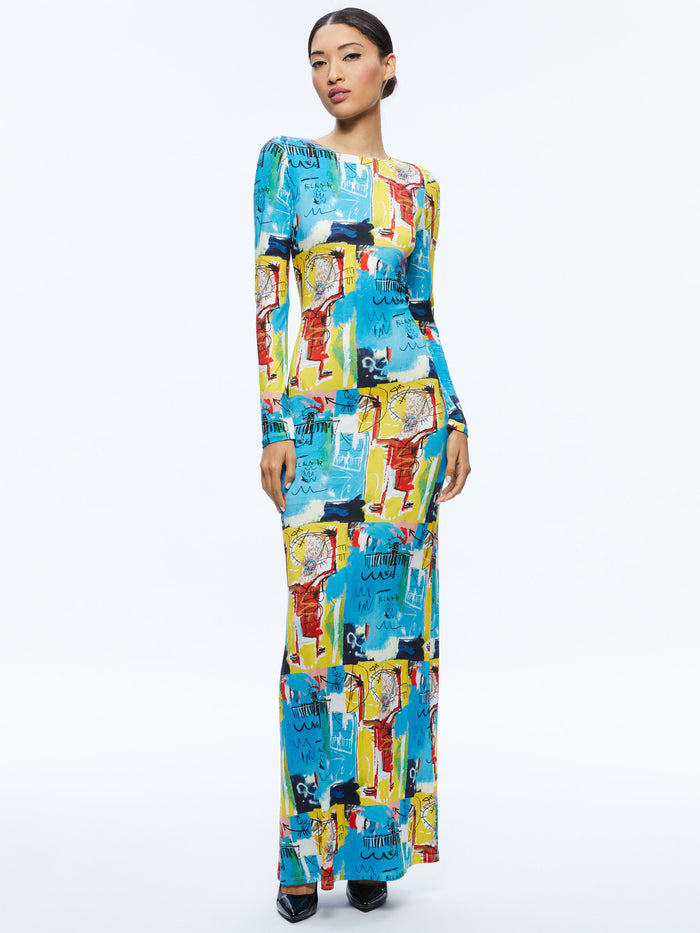 A+O X BASQUIAT DELORA MAXI DRESS - UNTITLED
