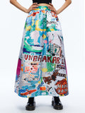 A+O X BASQUIAT TINA TEA LENGTH SKIRT - UNBREAKABLE