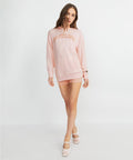 A+O X BIG FEELINGS ATHENA OVERSIZED HOODIE - ROSY PINK
