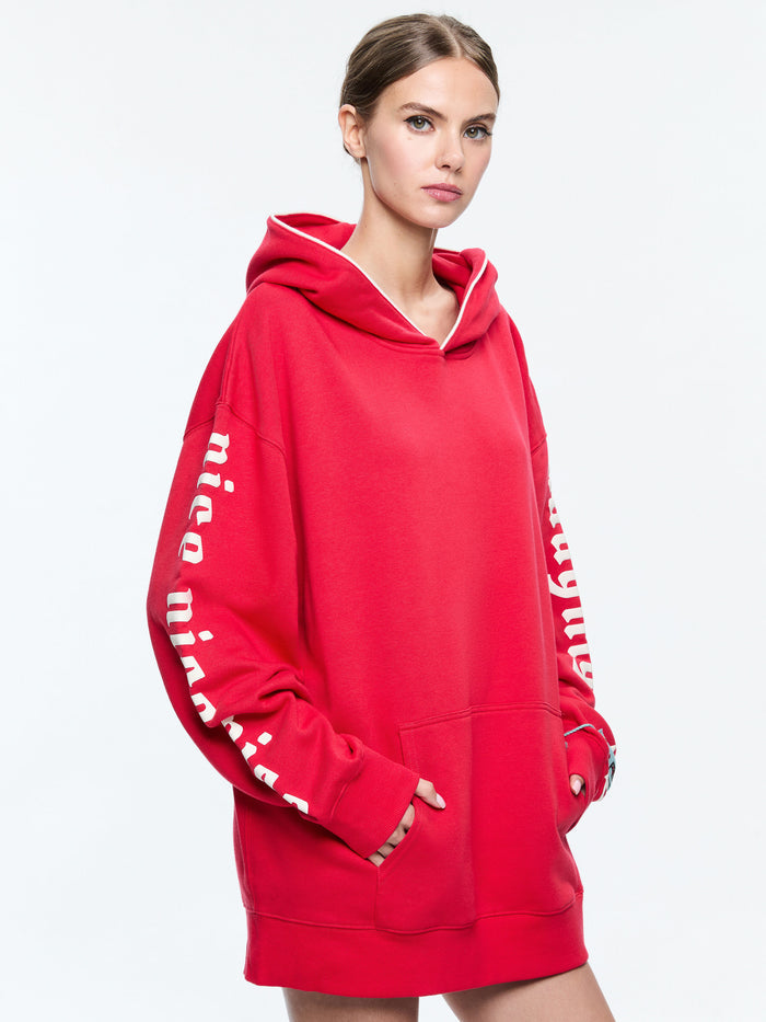 A+O X BIG FEELINGS ONE LOVE HOODIE - TRUE RED
