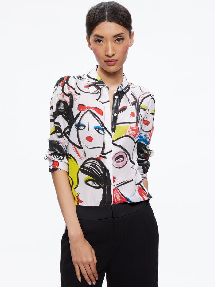 A+O X BLAIR Z WILLA PLACKET TOP - BLAIR Z