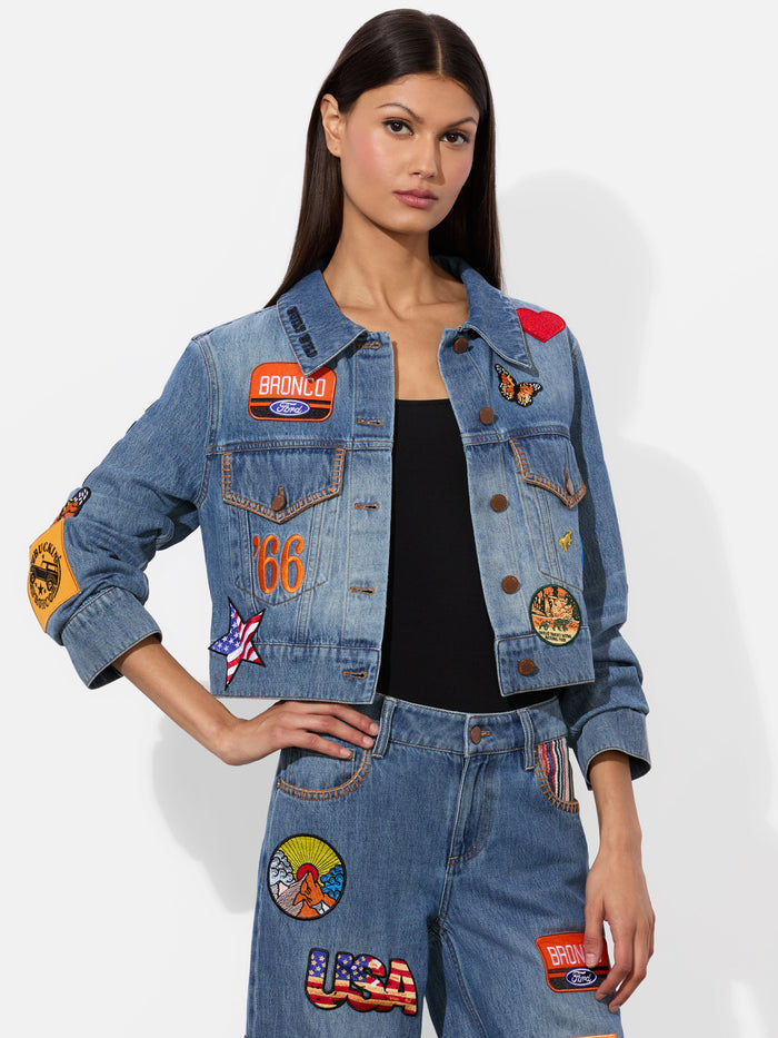 A+O X BRONCO JEFF DENIM JACKET - BROOKLYN BLUE