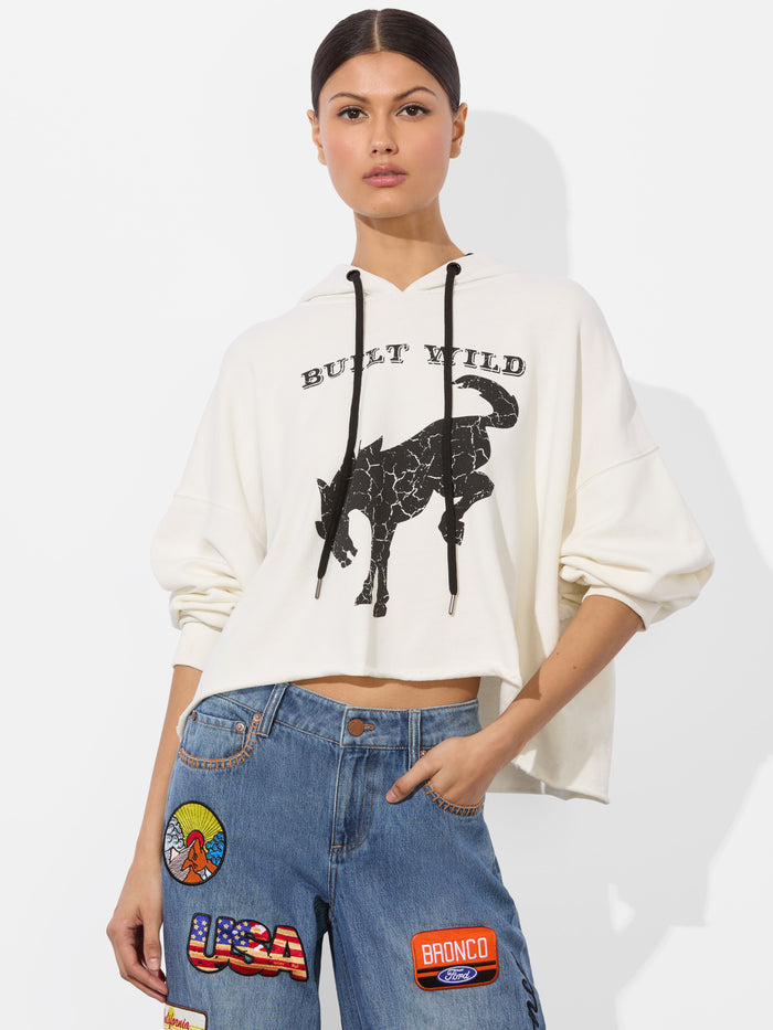 A+O X BRONCO SUNNY CROPPED HOODIE - BUILT WILD