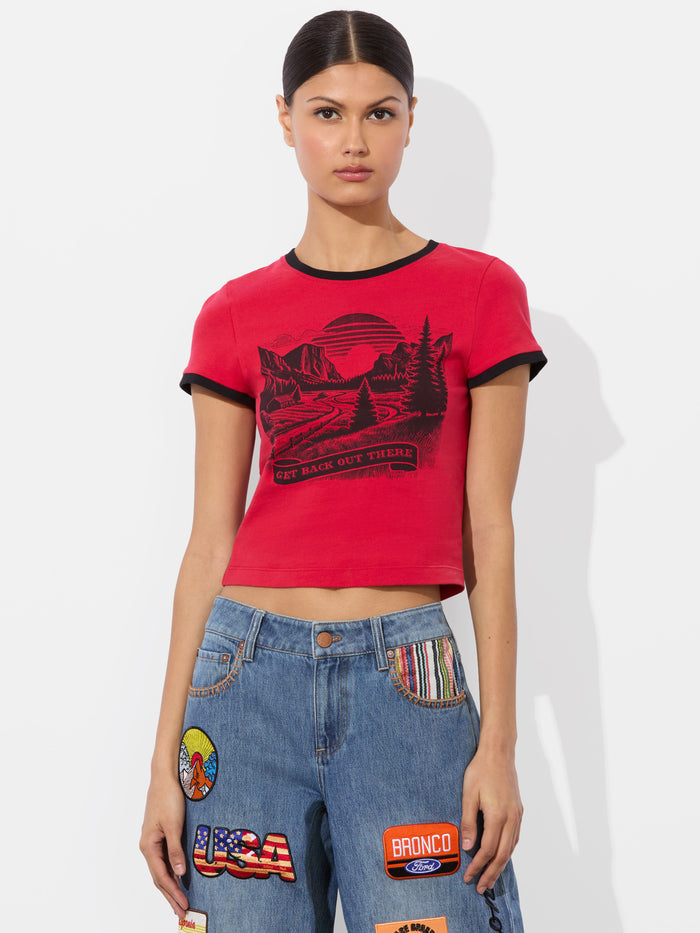 A+O X BRONCO X ONIE BABY TEE - GET BACK OUT THERE