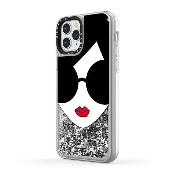 AO X CASETIFY STACEFACE GLITTER CASE FOR IPHONE 11PRO - SILVER