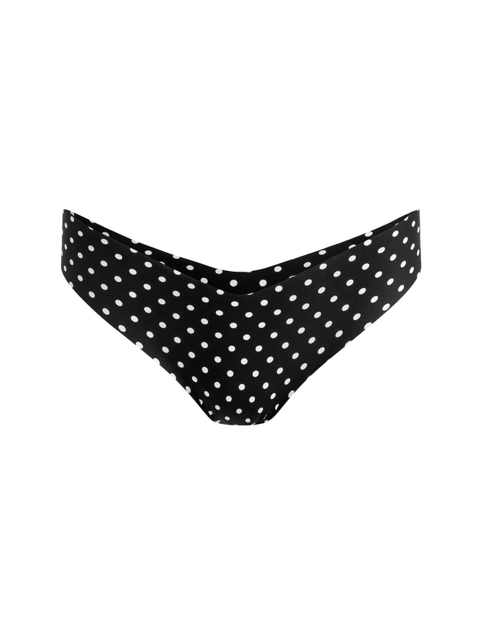 A+O X COMMANDO CLASSIC PRINTED THONG - POLKA DOTS SFT WHT/BLACK