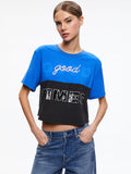 A+O X DEBORAH KASS ALISSA EMBELLISHED BOXY RINGER TEE - MULTI