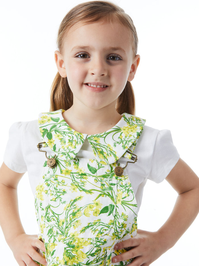 A+O x DOTTY DUNGAREES PETER PAN COLLAR TOP - SUN DITSY OFF WHITE