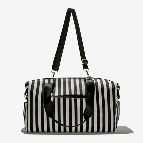 A+O X FABFITFUN DUFFLE BAG - POSITANO STRIPE SM BLACK