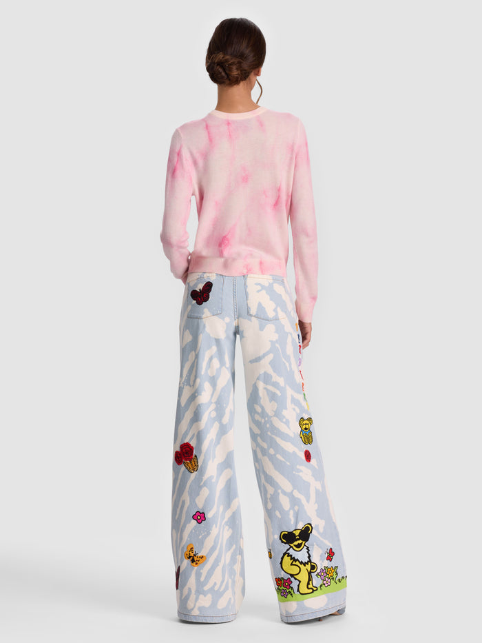 A+O X GRATEFUL DEAD CAROLEE PULLOVER - STATIC TIE DYE PINK
