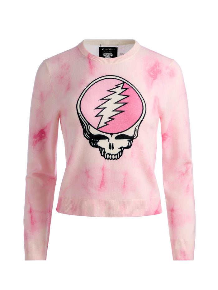 A+O X GRATEFUL DEAD CAROLEE PULLOVER - STATIC TIE DYE PINK