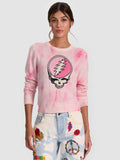 A+O X GRATEFUL DEAD CAROLEE PULLOVER - STATIC TIE DYE PINK