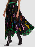 A+O X GRATEFUL DEAD KATZ MAXI SKIRT - GRATEFUL BEARS BLACK