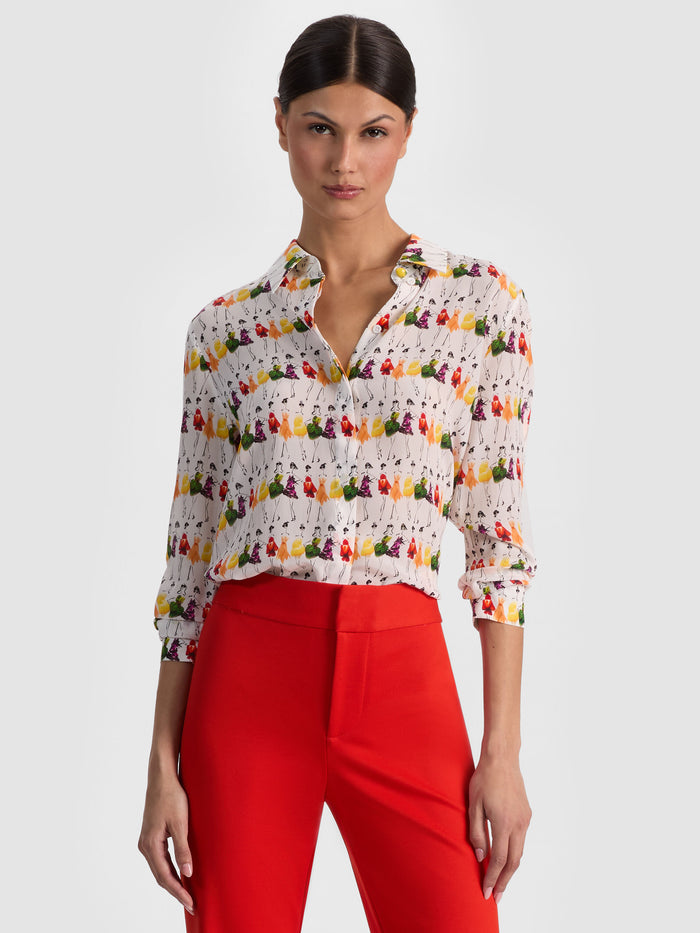 A+O X GRETCHEN ROEHRS WILLA SILK BLOUSE - WOMENS DAY