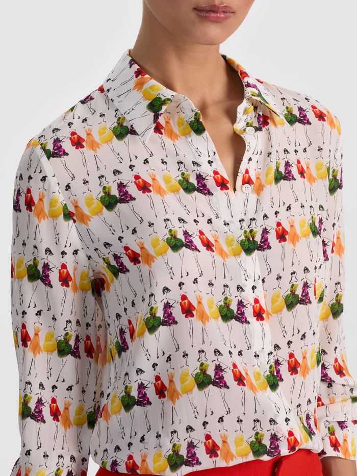 A+O X GRETCHEN ROEHRS WILLA SILK BLOUSE - WOMENS DAY