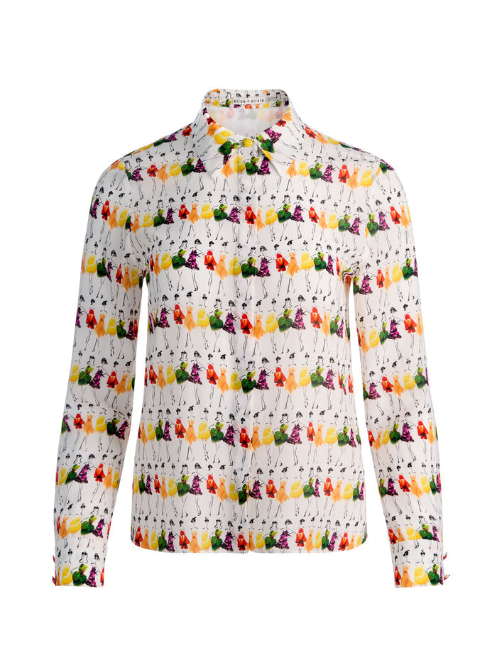 A+O X GRETCHEN ROEHRS WILLA SILK BLOUSE - WOMENS DAY