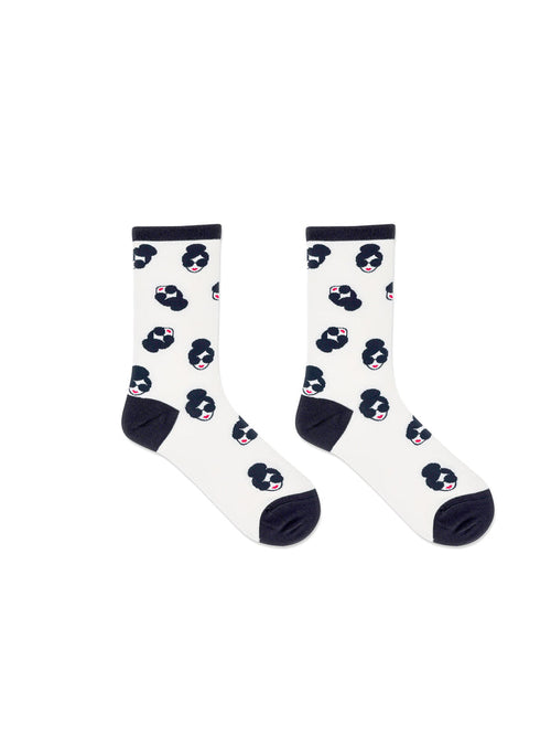A+O X HOTSOX CREW SOCKS - BLACK/WHITE