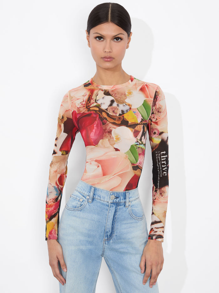 A+O x KELLY DABBAH DELAINA MESH TOP - THRIVE
