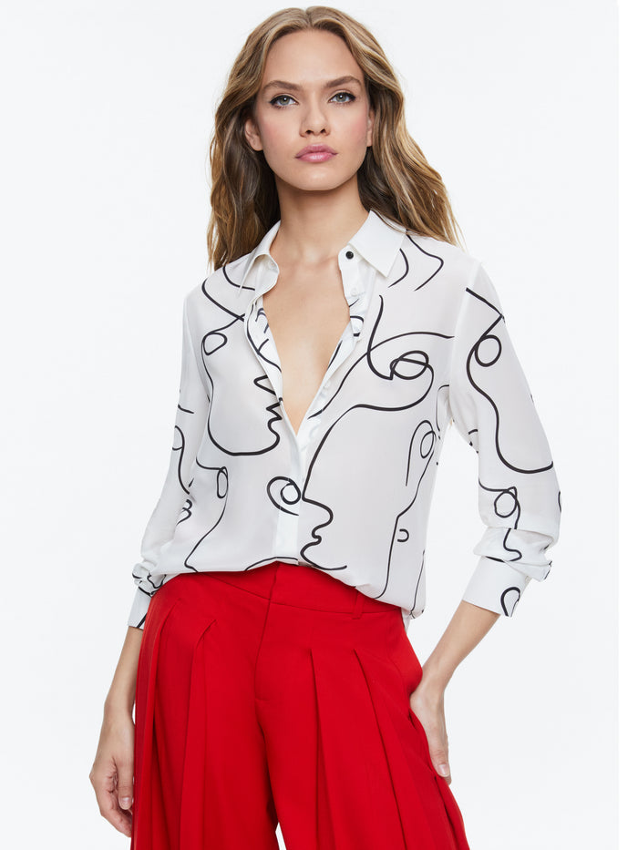 A+O X KOKETIT BRADY SLIM BUTTON DOWN - EYE CONTACT