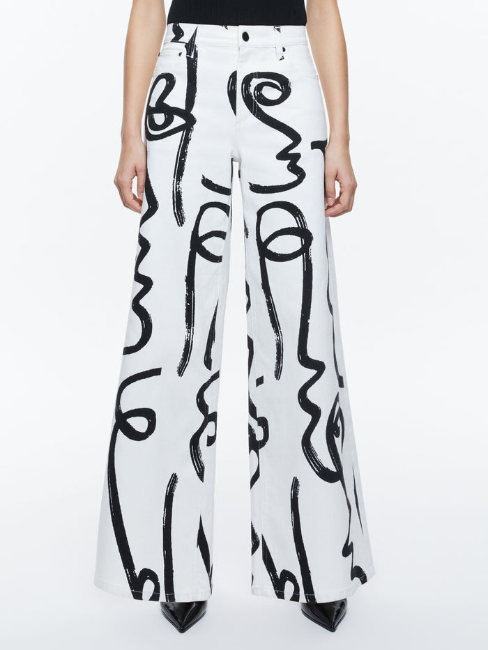 A+O X KOKETIT TRISH MID RISE BAGGY JEAN - AROUND THE WORLD