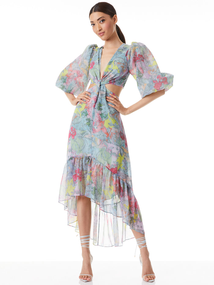 A+O X LOLA SCHNABEL KATIA TWIST FRONT MAXI DRESS - LOLA'S DREAM