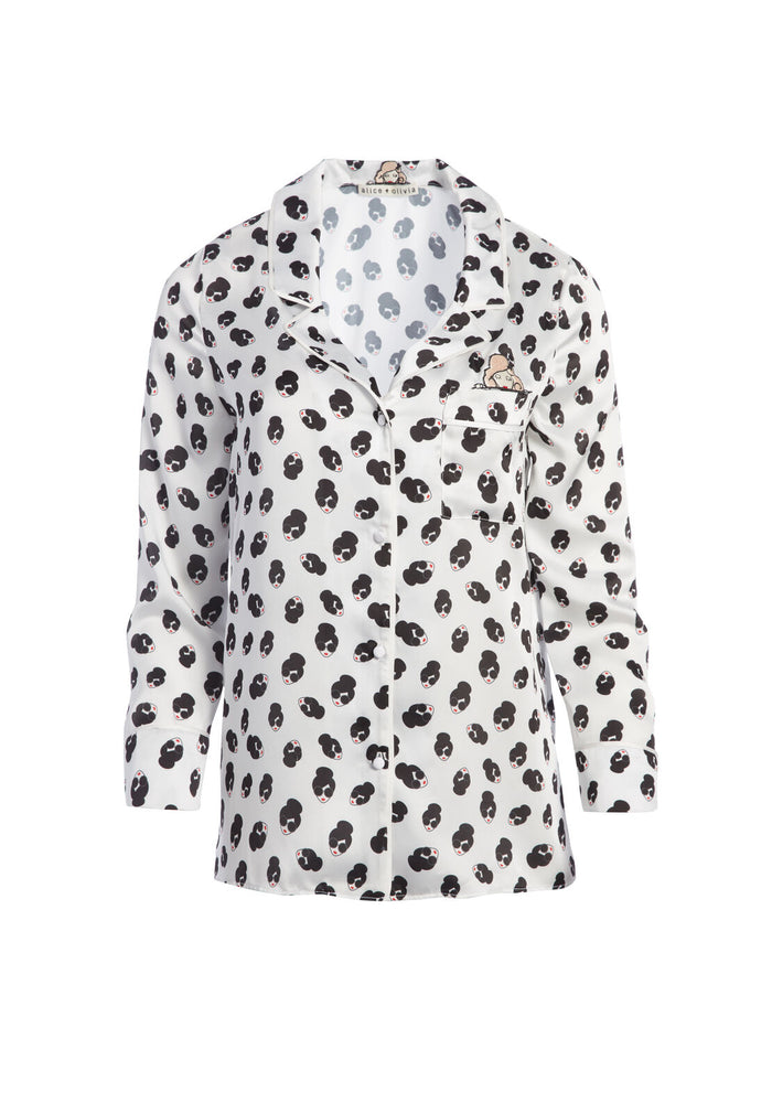 AO X MORGAN LANE KEIR PAJAMA TOP - STACE FACE MINI