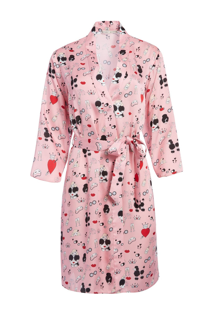 AO X MORGAN LANE MAYLIN ROBE - AO X MORGAN/PINK