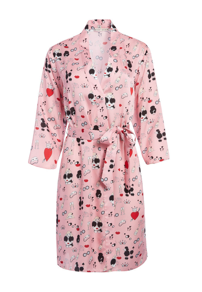 AO X MORGAN LANE MAYLIN ROBE - AO X MORGAN/PINK