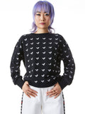 A+O X OVERT NATALIE BOXY SWEATSHIRT - BLACK
