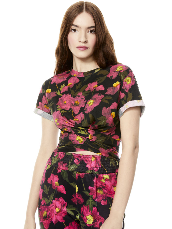 AO X TIKTOK JASPER ROLL SLEEVE TEE - CALIFORNIA POPPY